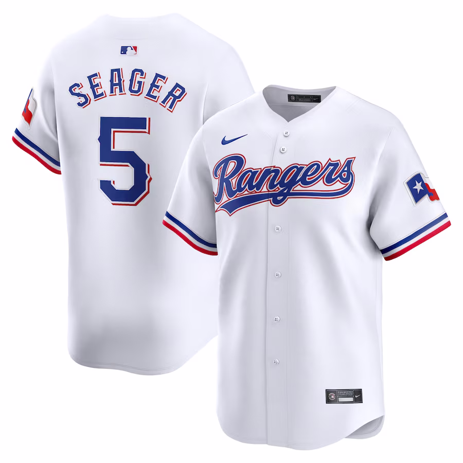 Men's Texas Rangers Corey Seager Nike White Home Limited Player Jersey - Jersey