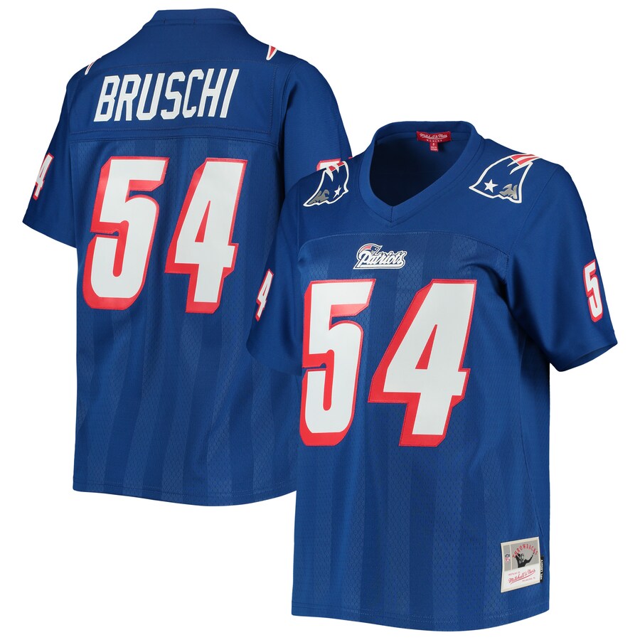 Women's New England Patriots Tedy Bruschi Mitchell & Ness Royal Legacy Replica Player Jersey - Jersey