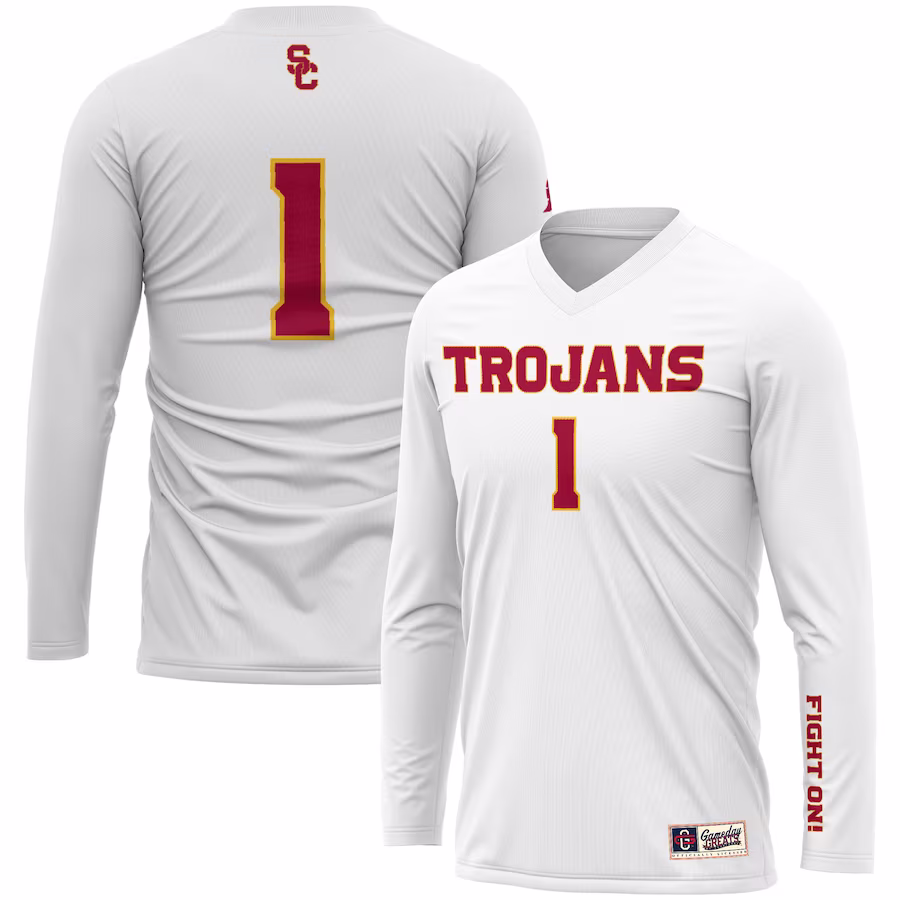#1 USC Trojans GameDay Greats Unisex  Lightweight Volleyball Jersey - White - Jersey