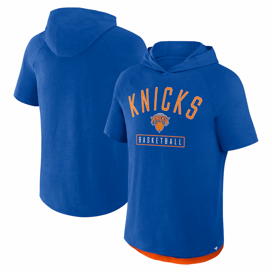 Men's New York Knicks Fanatics Deep Royal Pass Legend Hooded T-Shirt - Jersey