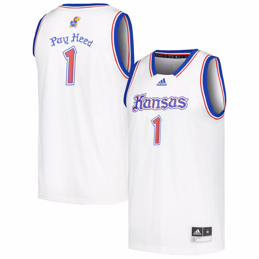 # Kansas Jayhawks adidas Swingman Basketball Jersey - White - Jersey
