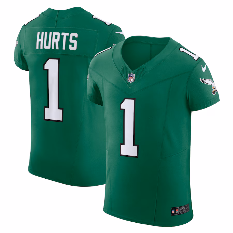 Men's Philadelphia Eagles Jalen Hurts Nike Kelly Green 2nd Alternate Vapor F.U.S.E. Elite Jersey - Jersey