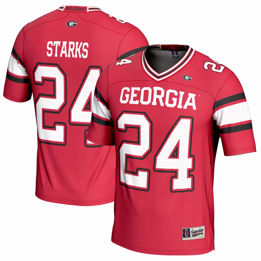 Malaki Starks Georgia Bulldogs GameDay Greats NIL Player Football Jersey - Red - Jersey