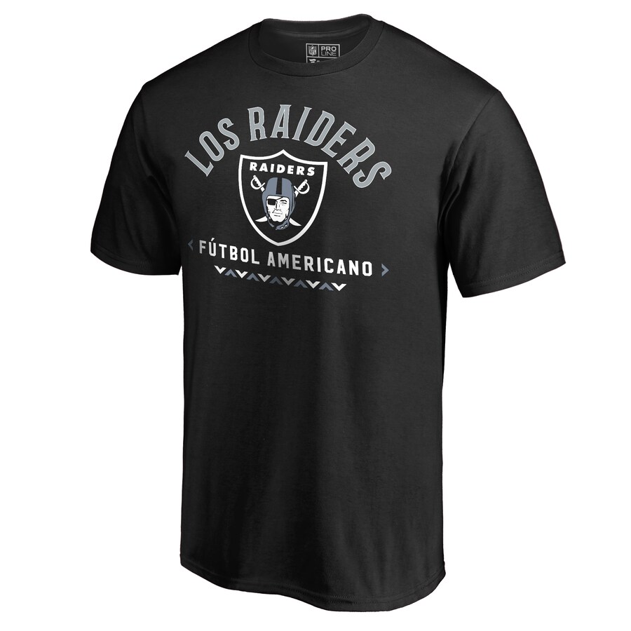 Men's Las Vegas Raiders Black Futbol Americano T-Shirt - Jersey