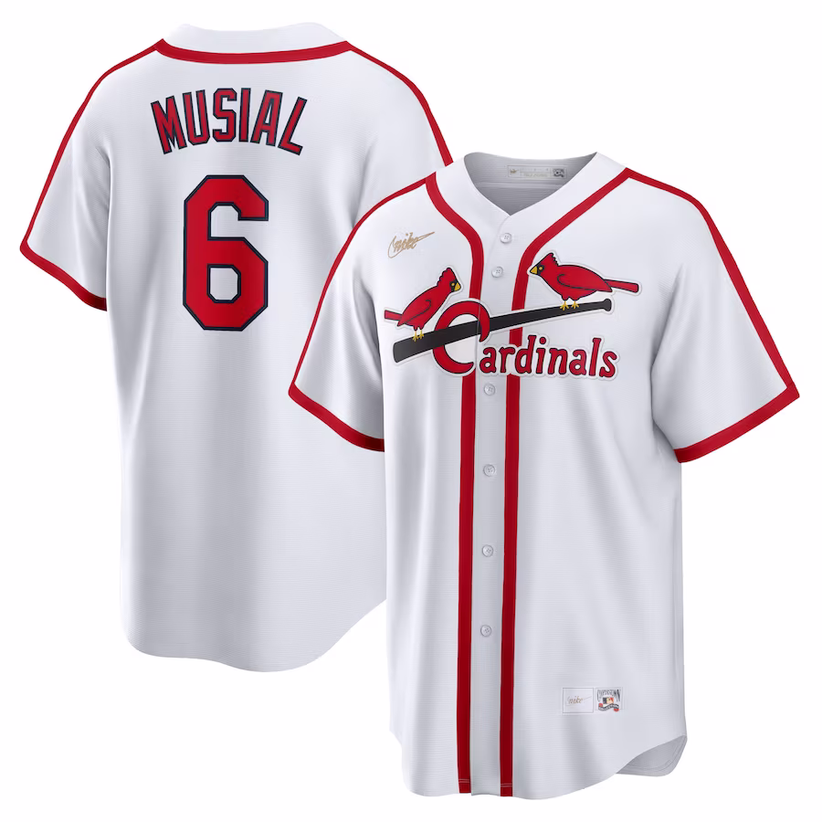 Men's St. Louis Cardinals Stan Musial Nike White Home Cooperstown Collection Player Jersey - Jersey