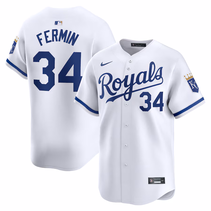 Men's Kansas City Royals Freddy Fermin Nike White Home Limited Player Jersey - Jersey
