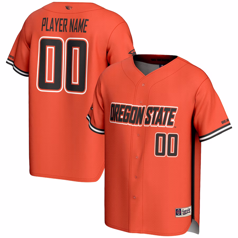 Oregon State Beavers GameDay Greats Youth NIL Pick-A-Player Lightweight Baseball Jersey - Orange - Jersey