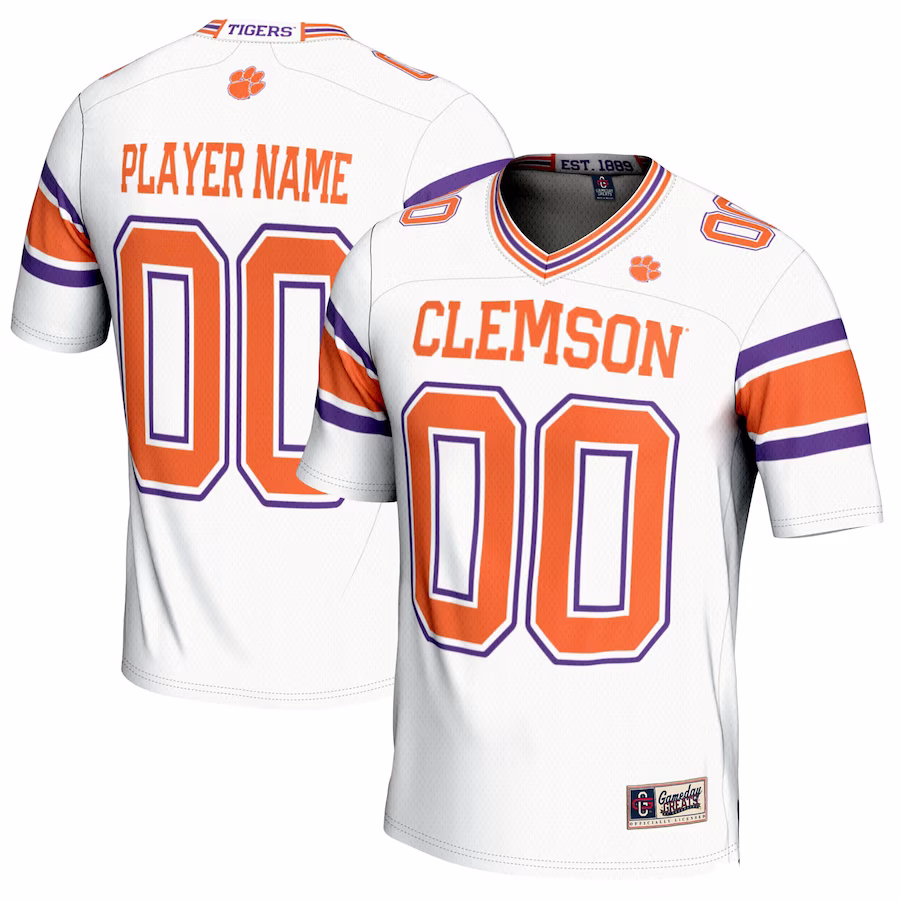 Clemson Tigers GameDay Greats NIL Pick-A-Player Football Jersey - White - Jersey