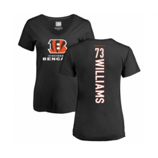 Football Women's Cincinnati Bengals #73 Jonah Williams Black Backer T-Shirt - Jersey