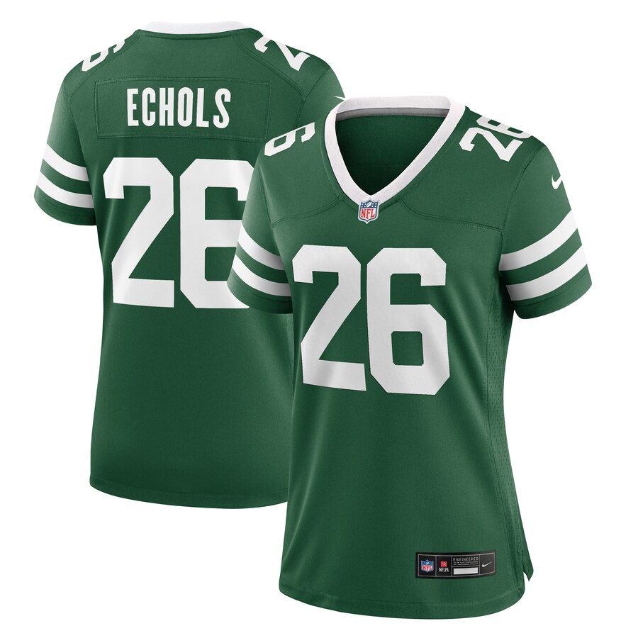 Women's New York Jets Brandin Echols Nike Legacy Green Team Game Jersey - Jersey