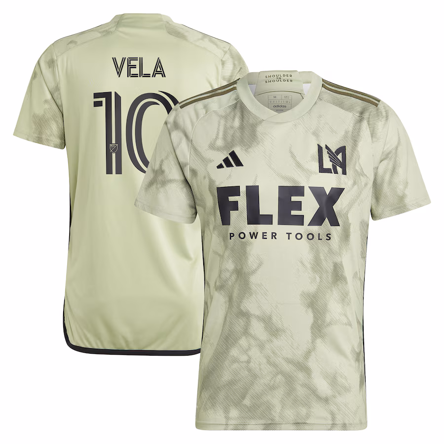 Men's LAFC Carlos Vela adidas Green 2023 Smokescreen Replica Player Jersey - Jersey
