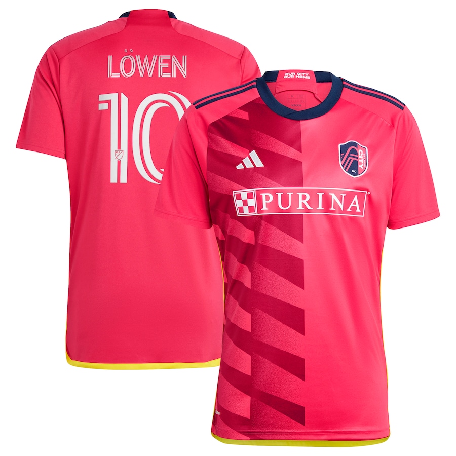Men's St. Louis City SC Eduard Löwen adidas Red 2023 CITY Kit Replica Jersey - Jersey