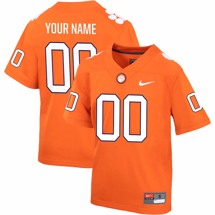 Clemson Tigers Nike Youth Custom Game Jersey - Orange - Jersey