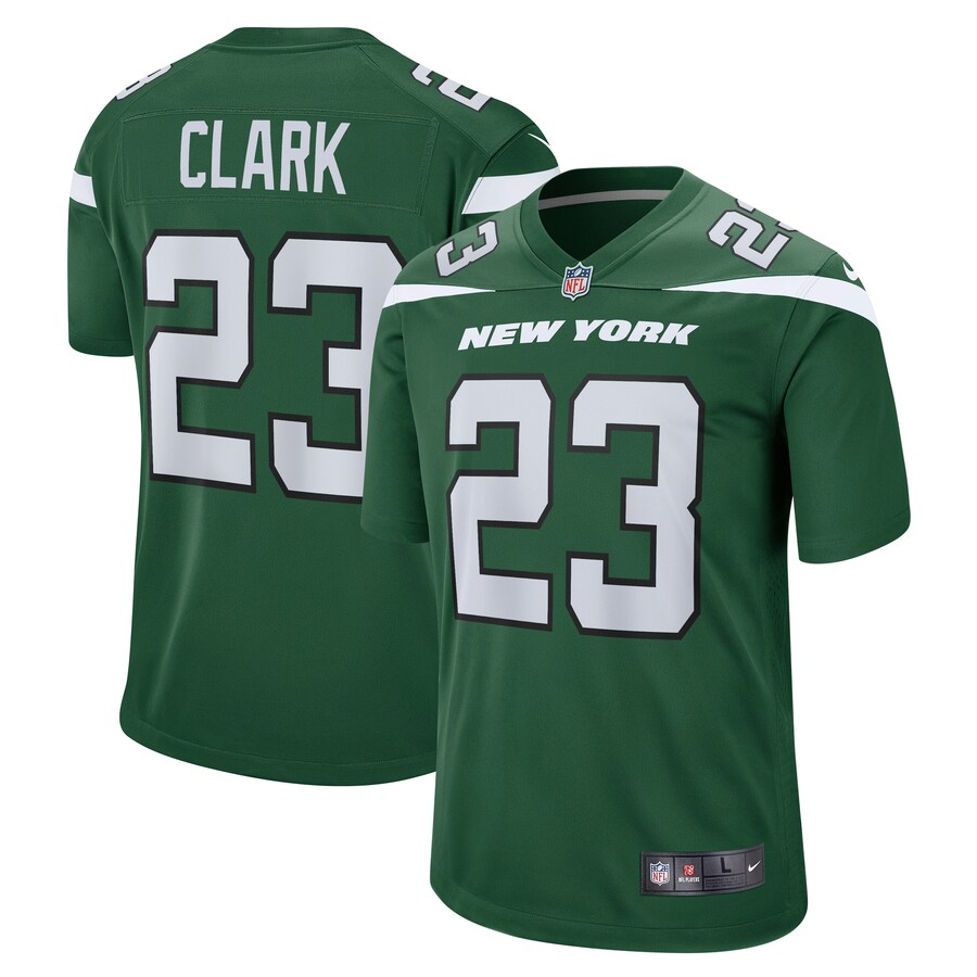 Men's New York Jets Chuck Clark Nike Gotham Green Team Game Jersey - Jersey