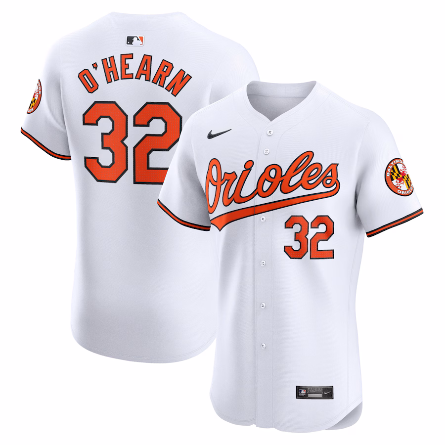 Men's Baltimore Orioles Ryan O'Hearn Nike White Home Elite Player Jersey - Jersey
