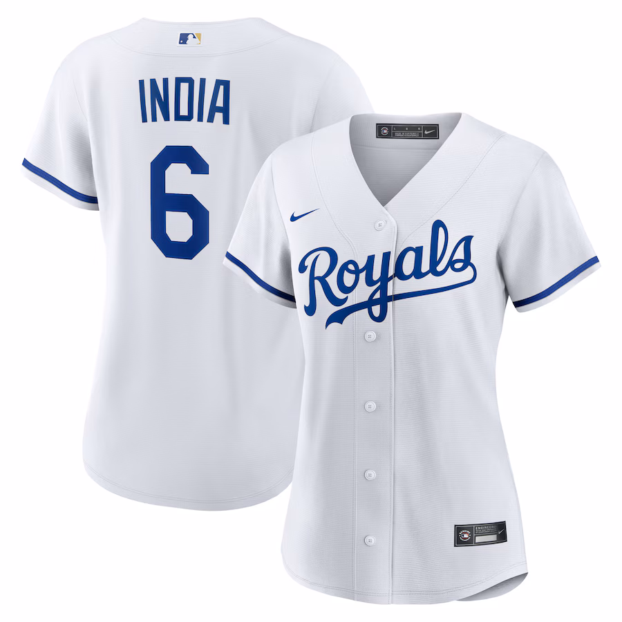 Women's Kansas City Royals Jonathan India Nike White Home Replica Jersey - Jersey