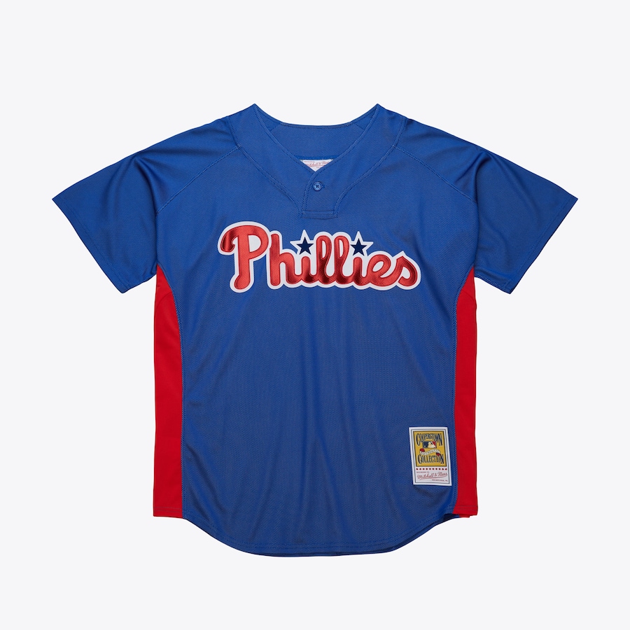 Men's Philadelphia Phillies Roy Halladay Mitchell & Ness Royal 2010 Authentic Batting Practice Pullover Jersey - Jersey