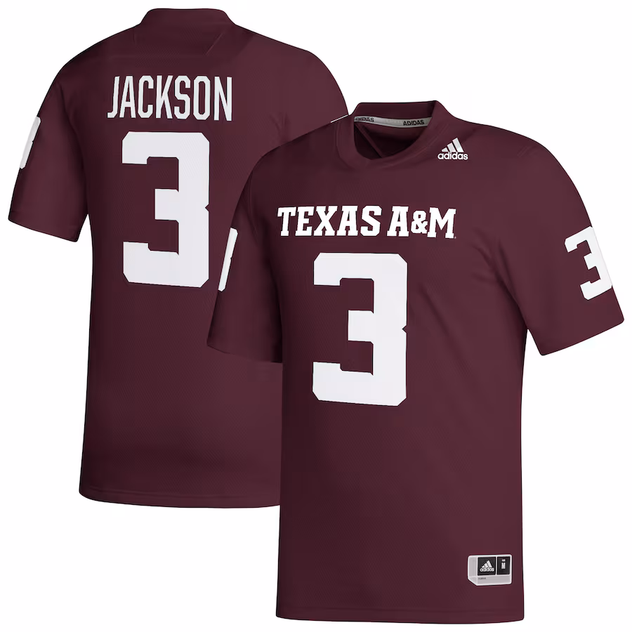 McKinnley Jackson Texas A&M Aggies adidas Replica Football Jersey - Maroon - Jersey