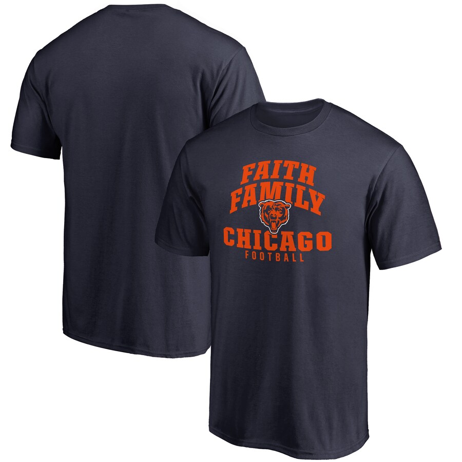 Men's Chicago Bears Navy Faith Family T-Shirt - Jersey