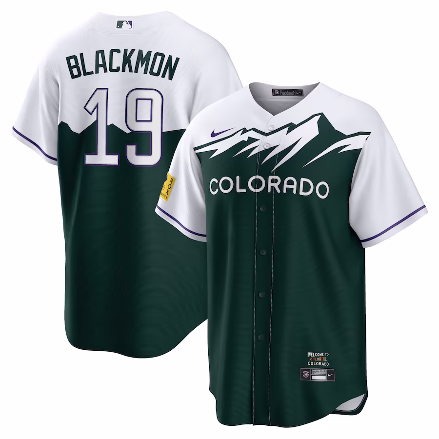 Men's Colorado Rockies Charlie Blackmon Nike White/Forest Green City Connect Replica Player Jersey - Jersey