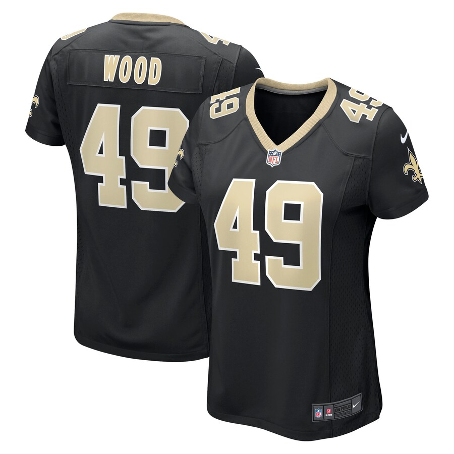 Women's New Orleans Saints Zach Wood Nike Black Game Jersey - Jersey