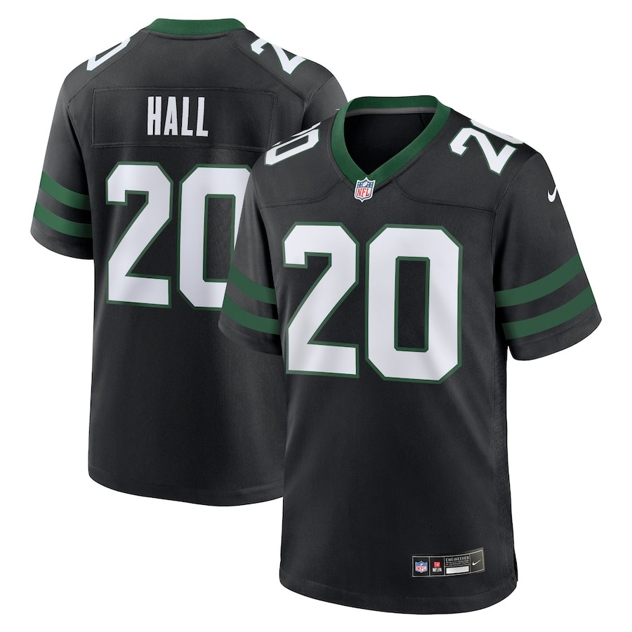 Men's New York Jets Breece Hall Nike Legacy Black Alternate Game Jersey - Jersey