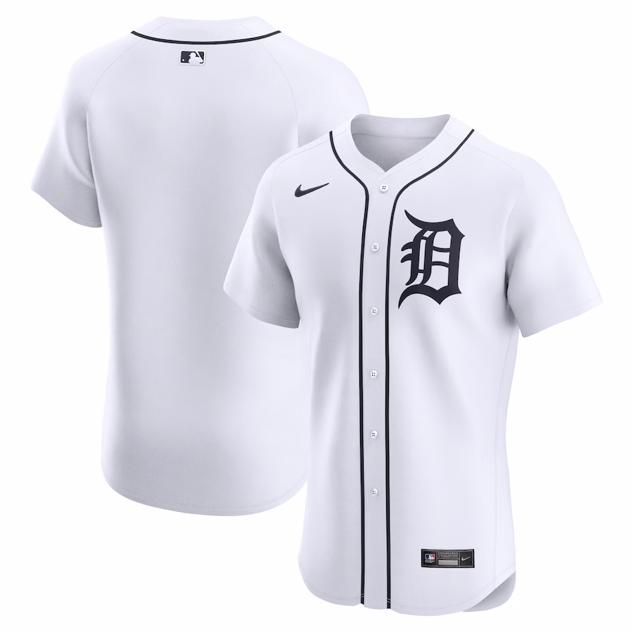Men's Detroit Tigers Nike White Home Elite Jersey - Jersey