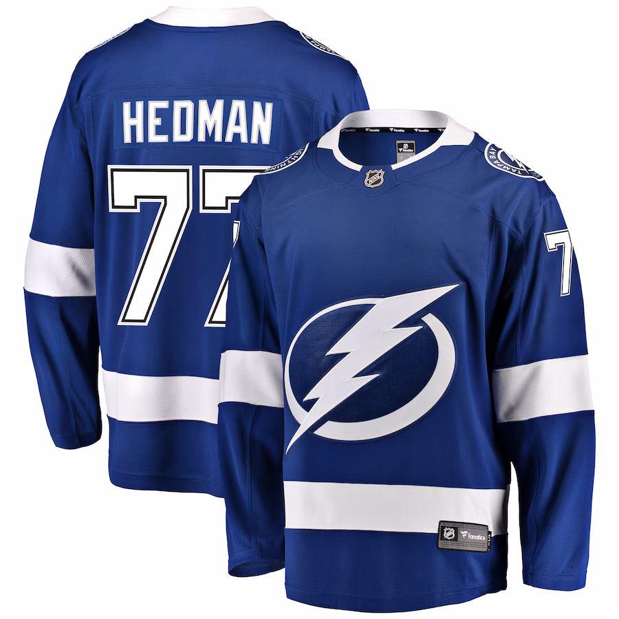 Men's Tampa Bay Lightning Victor Hedman Fanatics Blue Home Breakaway Player Jersey - Jersey