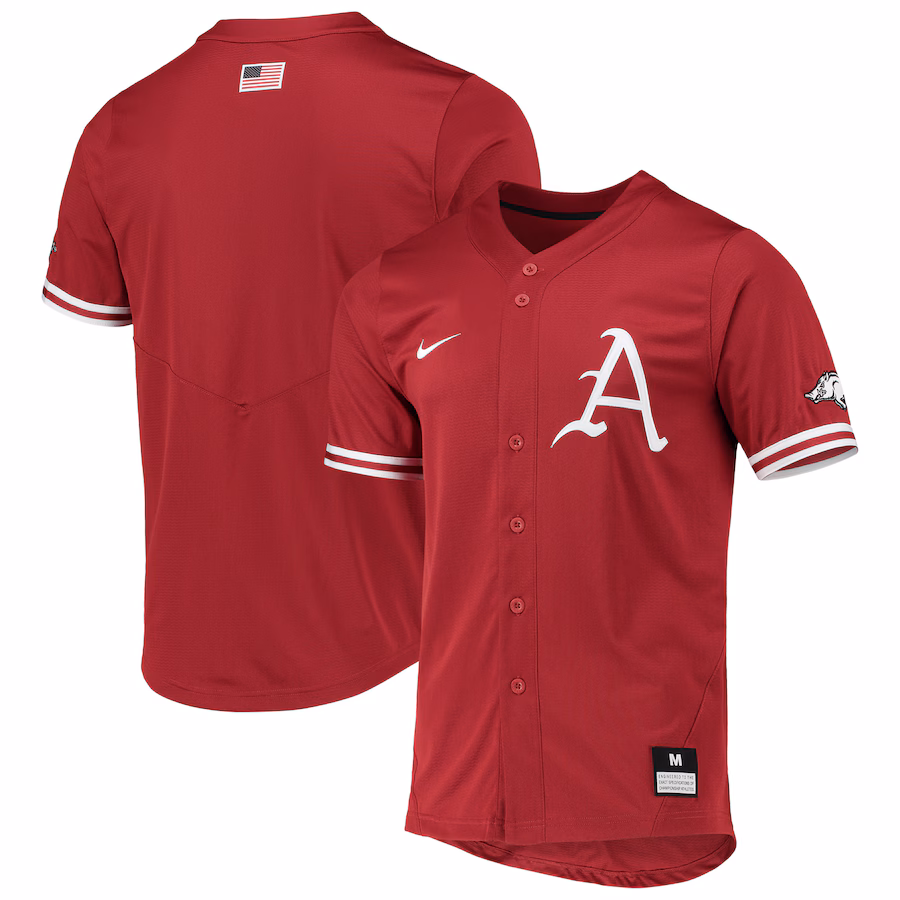 Men's Nike Cardinal Arkansas Razorbacks Replica Baseball Jersey - Jersey