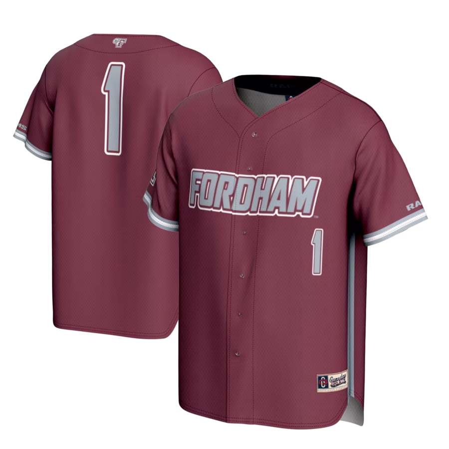 #1 Fordham Rams GameDay Greats Youth Lightweight Baseball Fashion Jersey - Maroon - Jersey