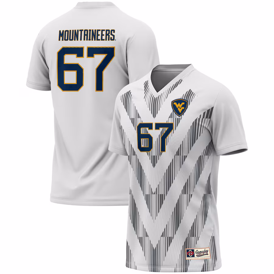 Unisex GameDay Greats #1 White West Virginia Mountaineers Lightweight Soccer Fashion Jersey - Jersey