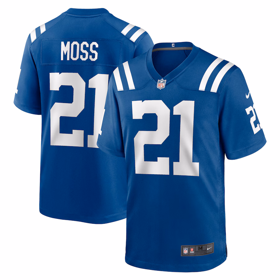 Men's Indianapolis Colts Zack Moss Nike Royal Game Player Jersey - Jersey