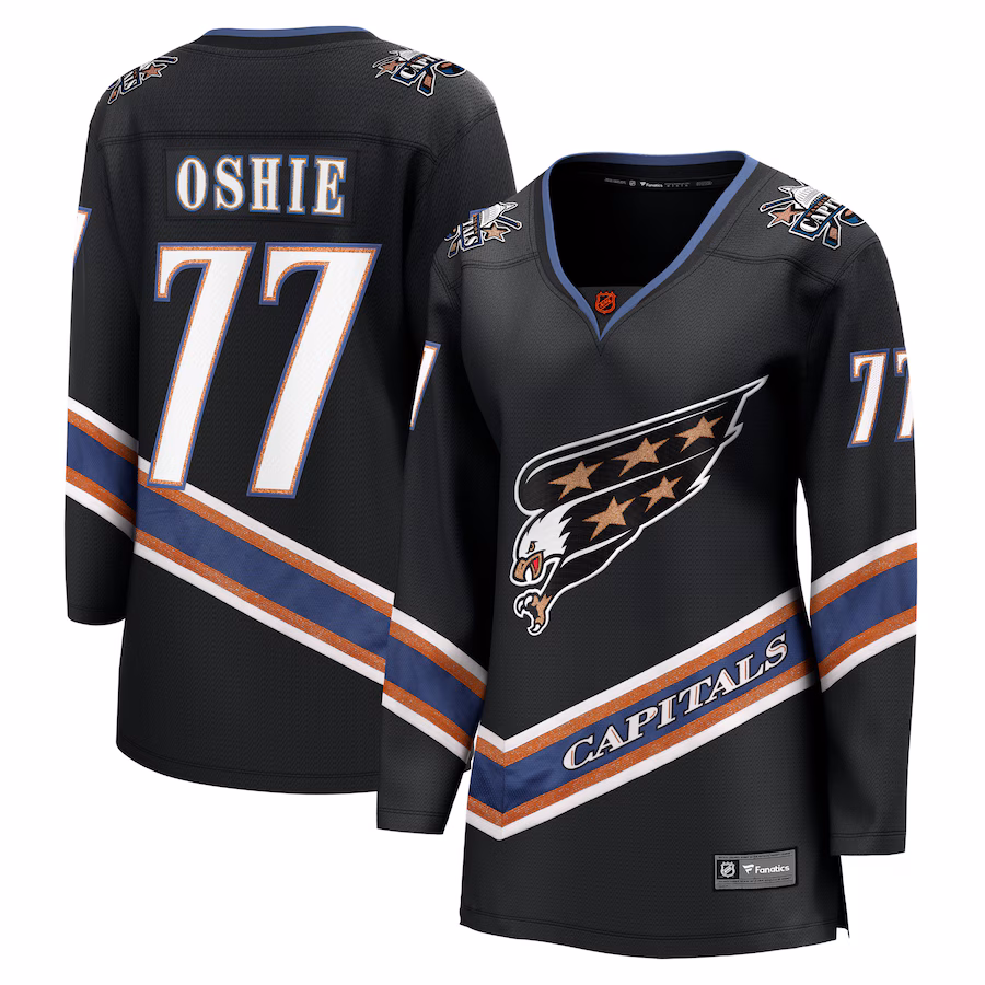 Women's Washington Capitals TJ Oshie Fanatics Black Special Edition 2.0 Breakaway Player Jersey - Jersey