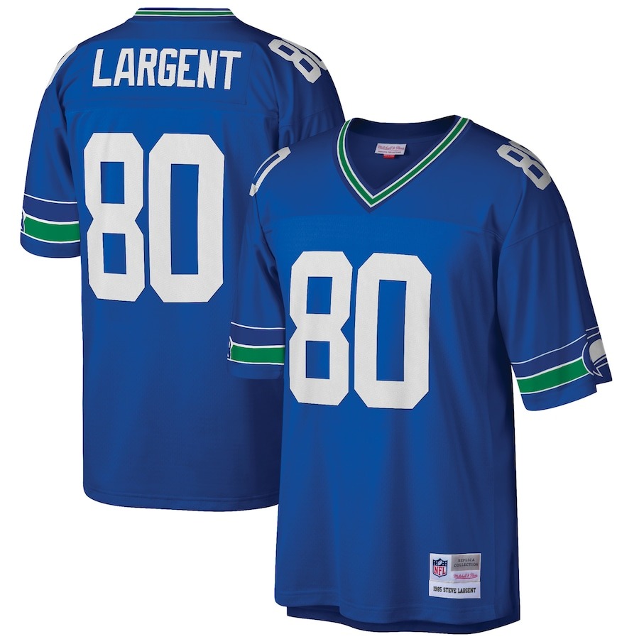 Men's Seattle Seahawks Steve Largent Mitchell & Ness Royal Legacy Replica Jersey - Jersey