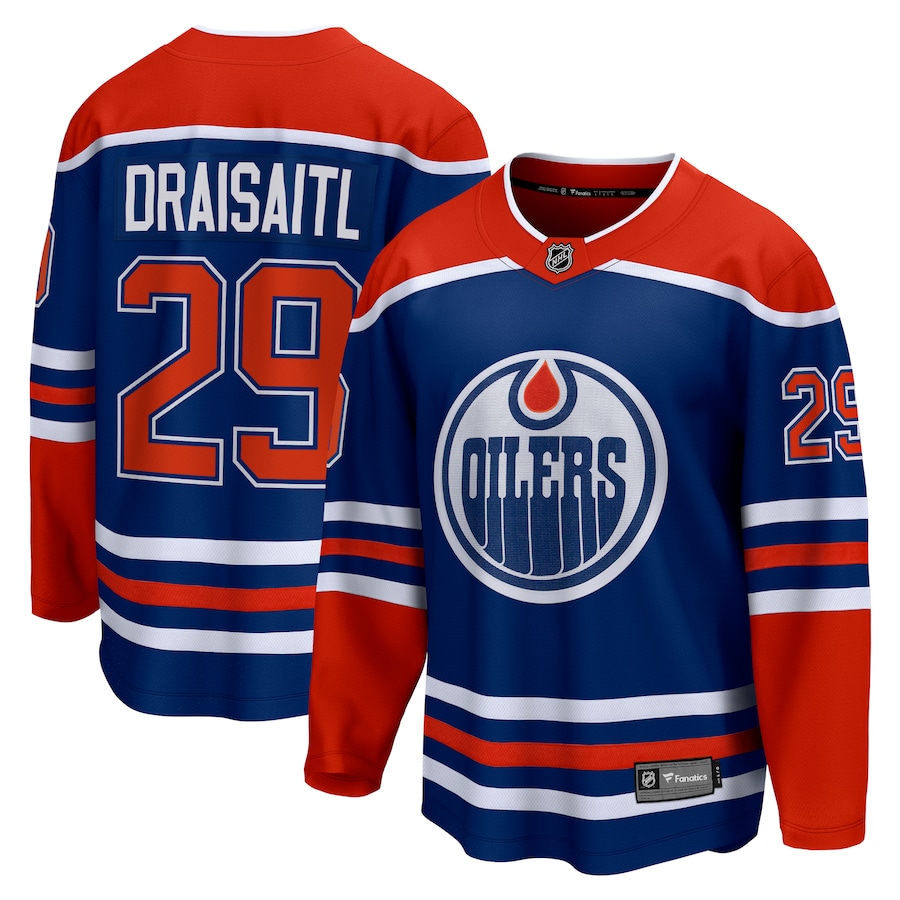 Men's Edmonton Oilers Leon Draisaitl Fanatics Royal Home Breakaway Jersey - Jersey