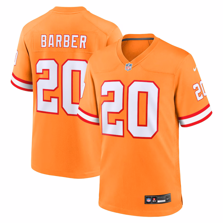 Youth Tampa Bay Buccaneers Ronde Barber Nike Orange Retired Player Game Jersey - Jersey