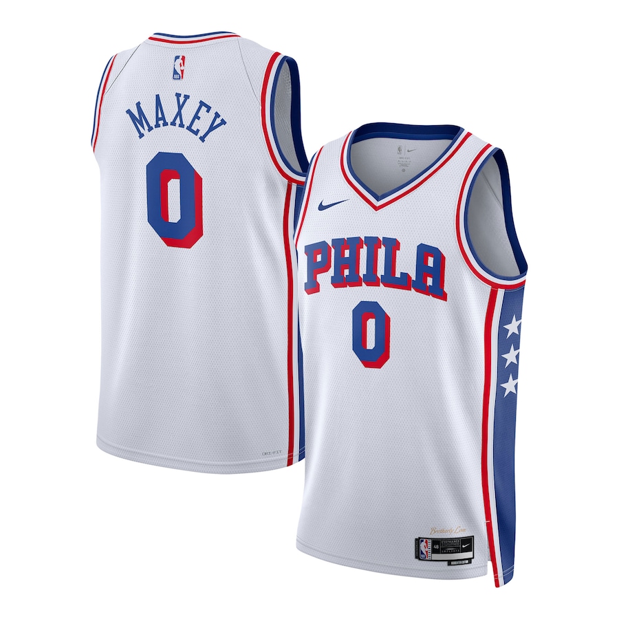 Unisex Philadelphia 76ers Tyrese Maxey Nike White Swingman Jersey - Association Edition - Jersey