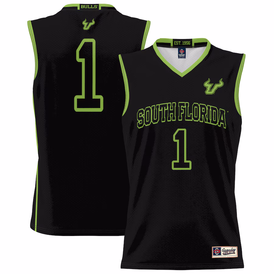 #1 South Florida Bulls GameDay Greats Unisex Lightweight Basketball Jersey - Black - Jersey