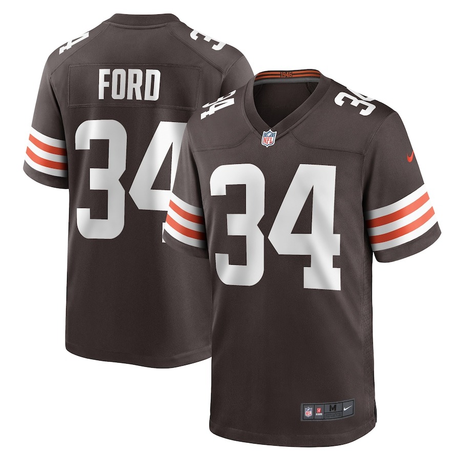 Men's Cleveland Browns Jerome Ford Nike Brown Game Player Jersey - Jersey