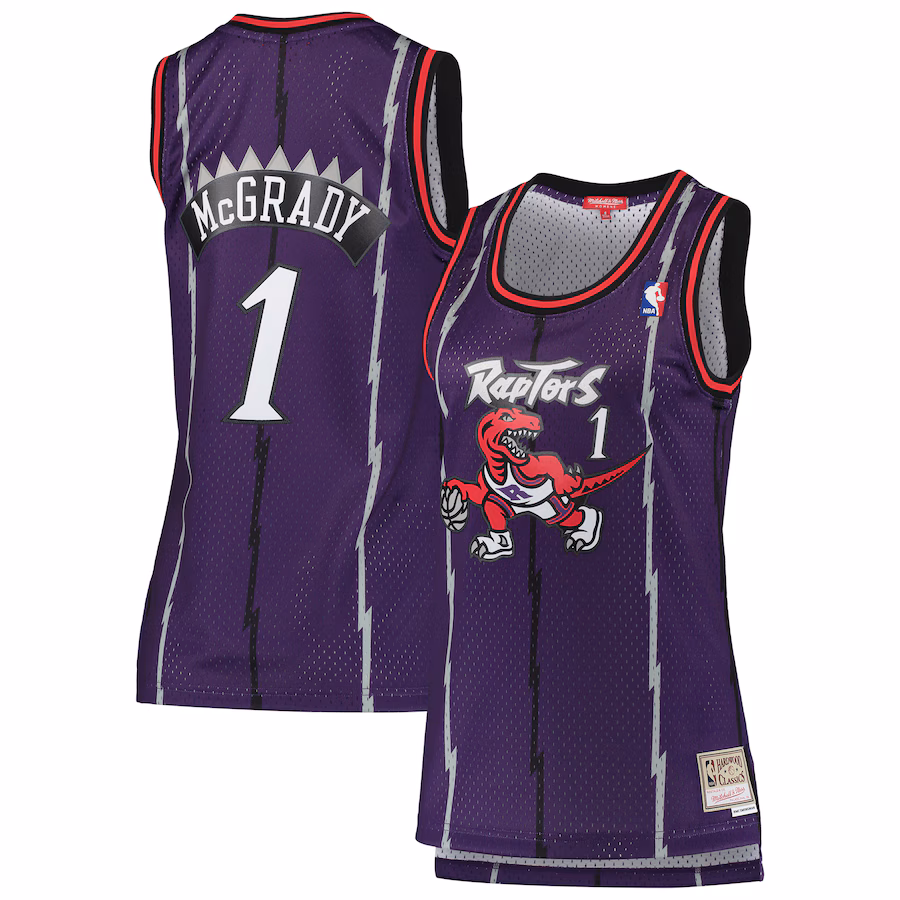 Women's Toronto Raptors Tracy McGrady Mitchell & Ness Purple 1998/99 Hardwood Classics Swingman Jersey - Jersey