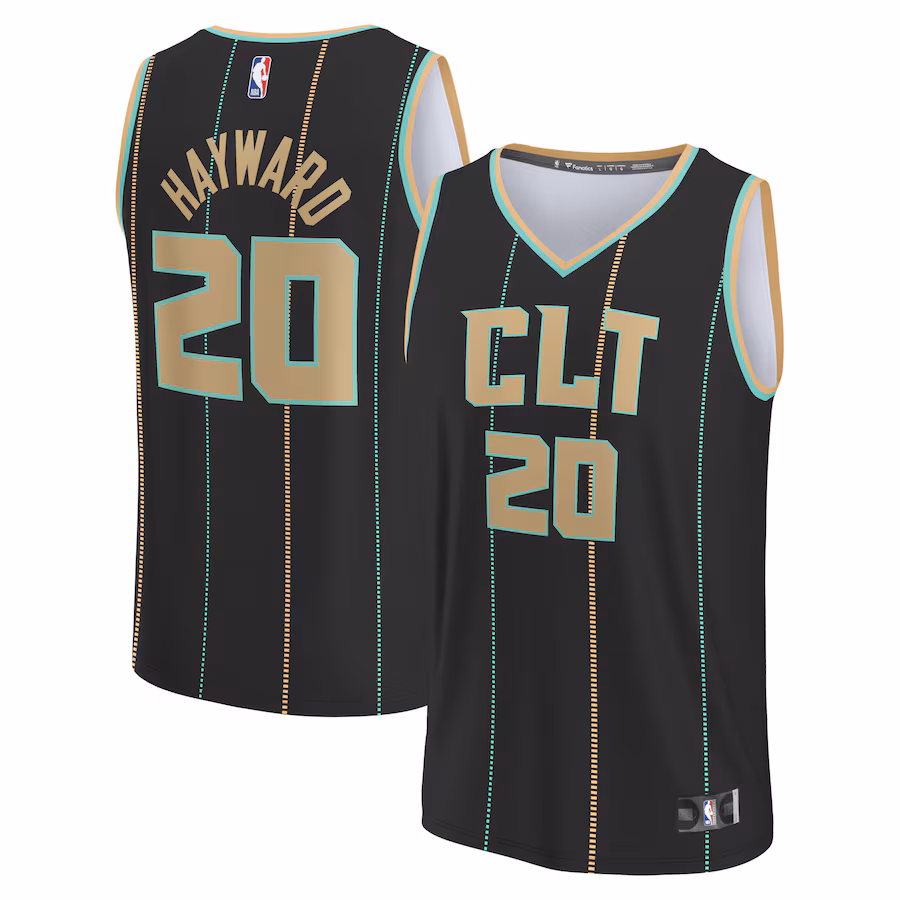 Youth Charlotte Hornets Gordon Hayward Fanatics Black Fastbreak Jersey - City Edition - Jersey