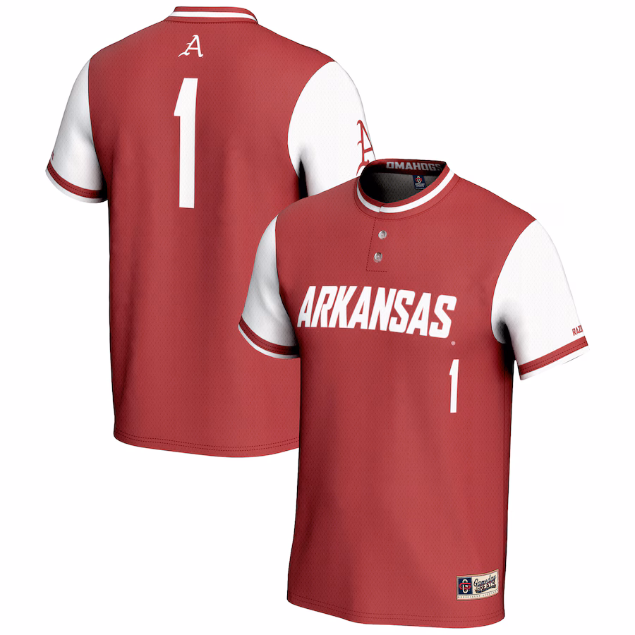 Unisex GameDay Greats #1 Cardinal Arkansas Razorbacks Lightweight Softball Jersey - Jersey