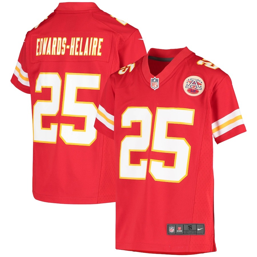 Youth Kansas City Chiefs Clyde Edwards-Helaire Nike Red Game Jersey - Jersey