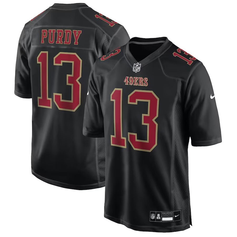 Men's San Francisco 49ers Brock Purdy Nike Carbon Black Fashion Game Jersey - Jersey