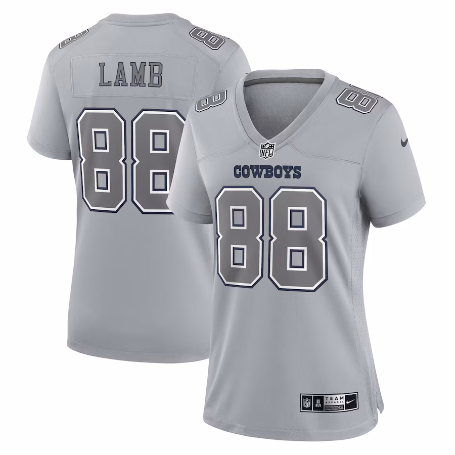 Women's Dallas Cowboys CeeDee Lamb Nike Gray Atmosphere Fashion Game Jersey - Jersey