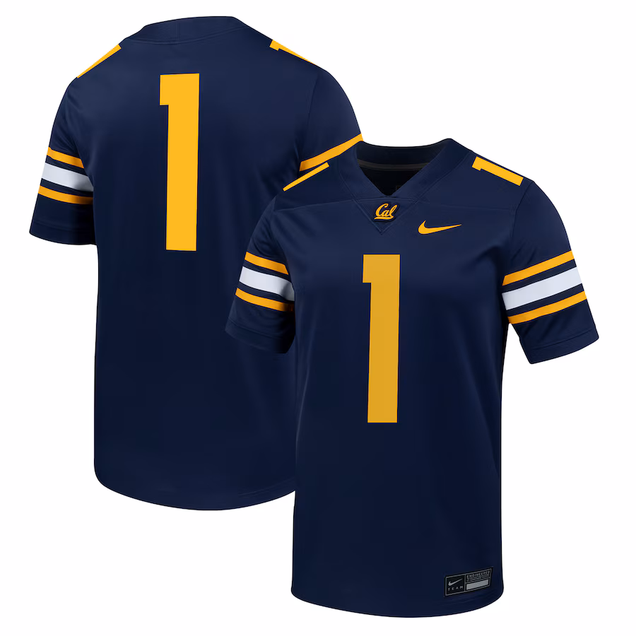 Men's Nike #1 Navy Cal Bears Untouchable Football Jersey - Jersey