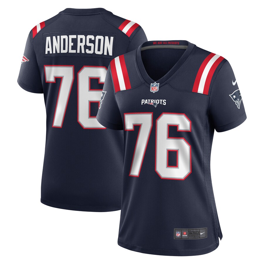 Women's New England Patriots Calvin Anderson Nike Navy Game Jersey - Jersey