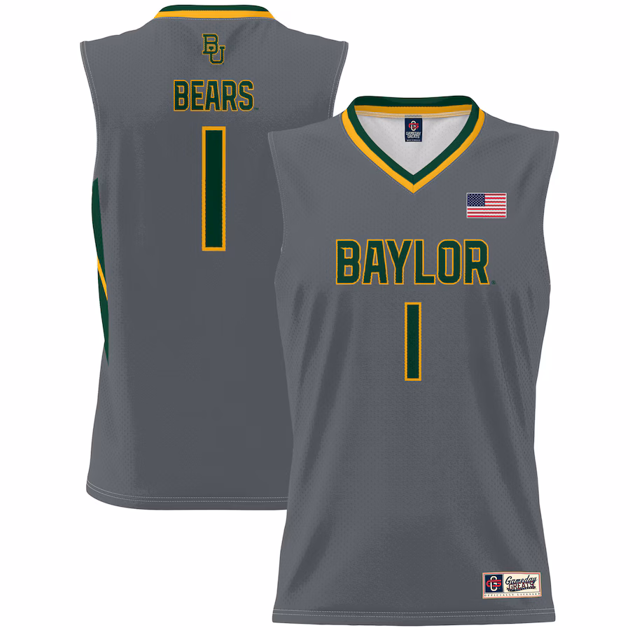 Youth GameDay Greats #1 Gray Baylor Bears Lightweight Basketball Jersey - Jersey
