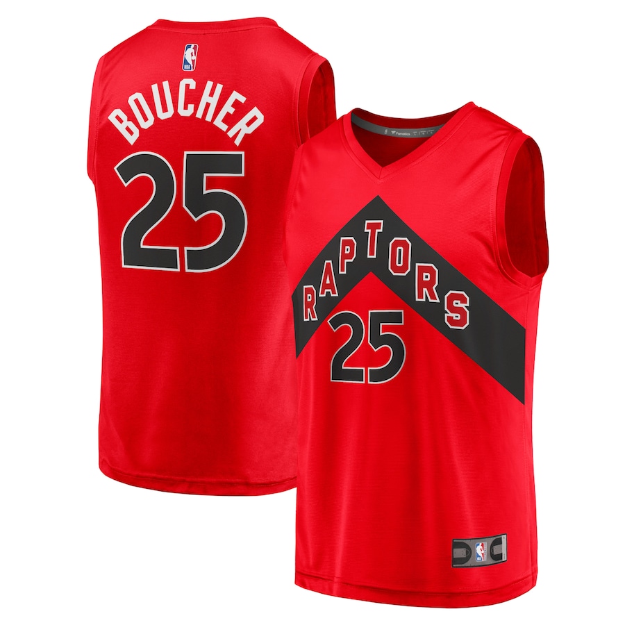 Men's Toronto Raptors Chris Boucher Fanatics Red Fast Break Replica Jersey - Icon Edition - Jersey