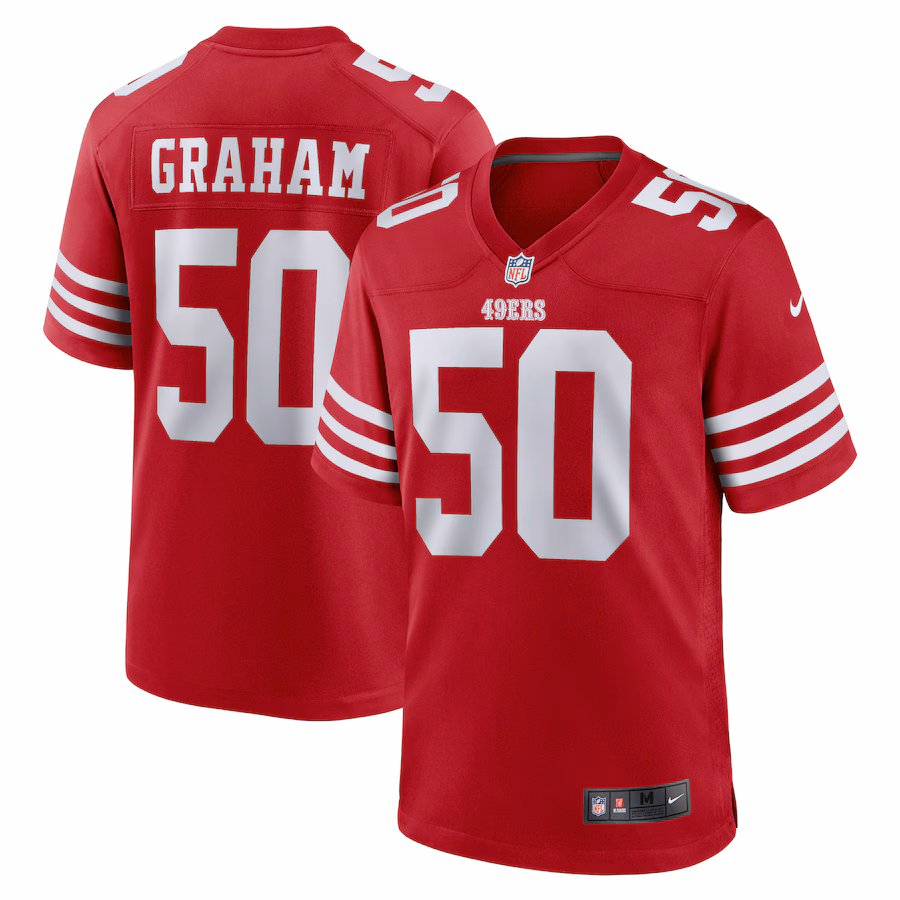 Men's San Francisco 49ers Jalen Graham Nike Scarlet Team Game Jersey - Jersey